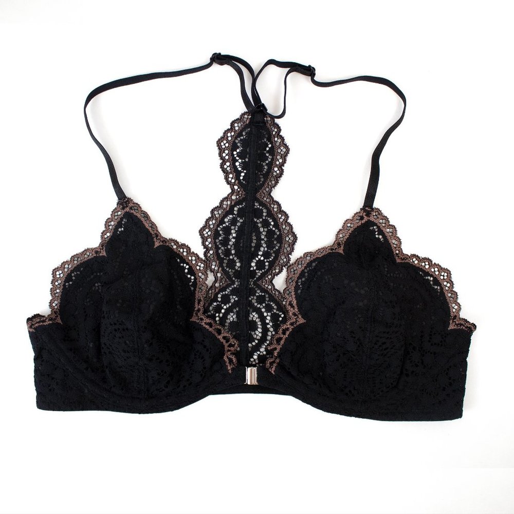 NWT Free People Slow Dance Bra - Black 32C